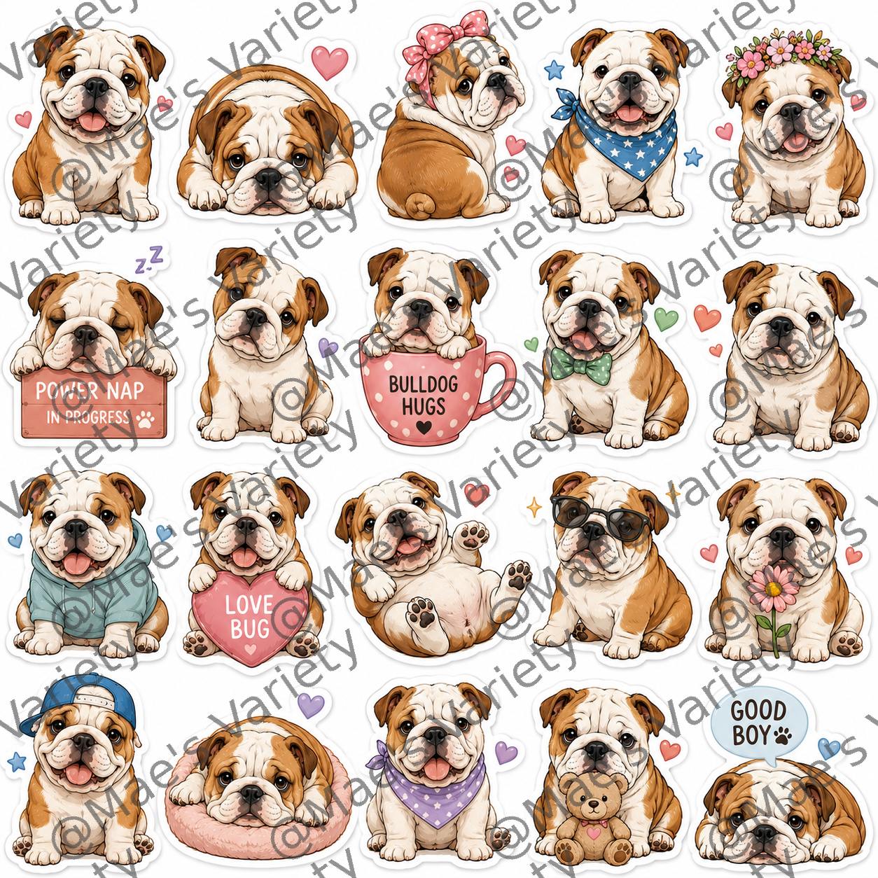 Bulldog Stickers