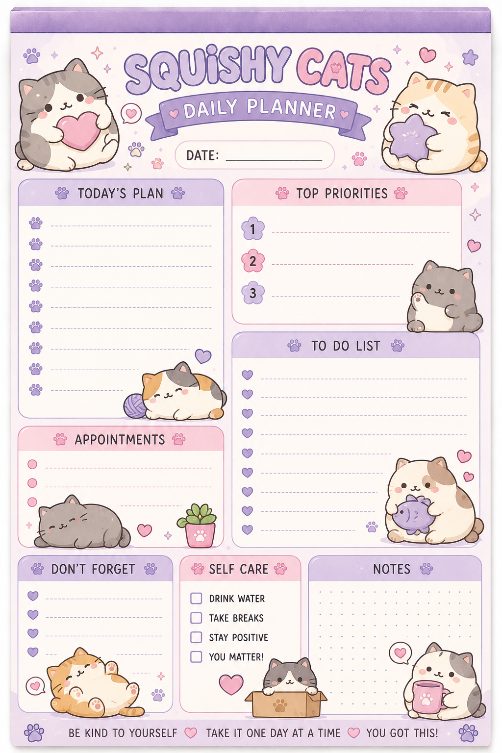 Squishy Cats Daily Planner