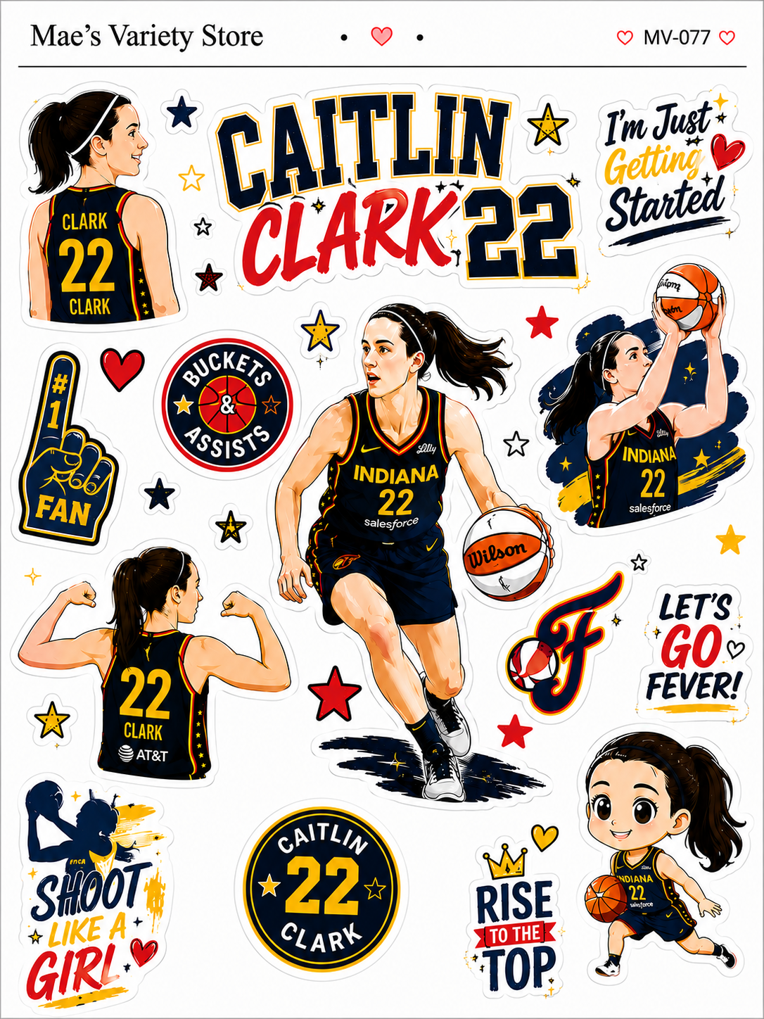 Caitlin Clark Stickers