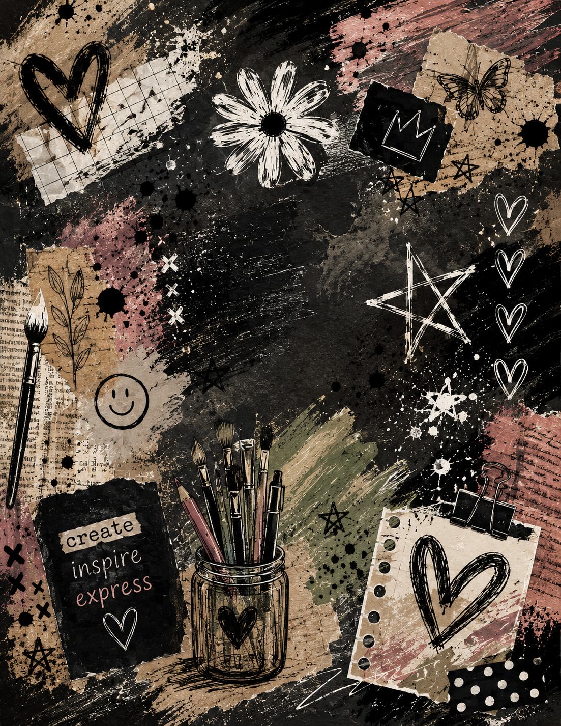 Artist Dark Composition Book