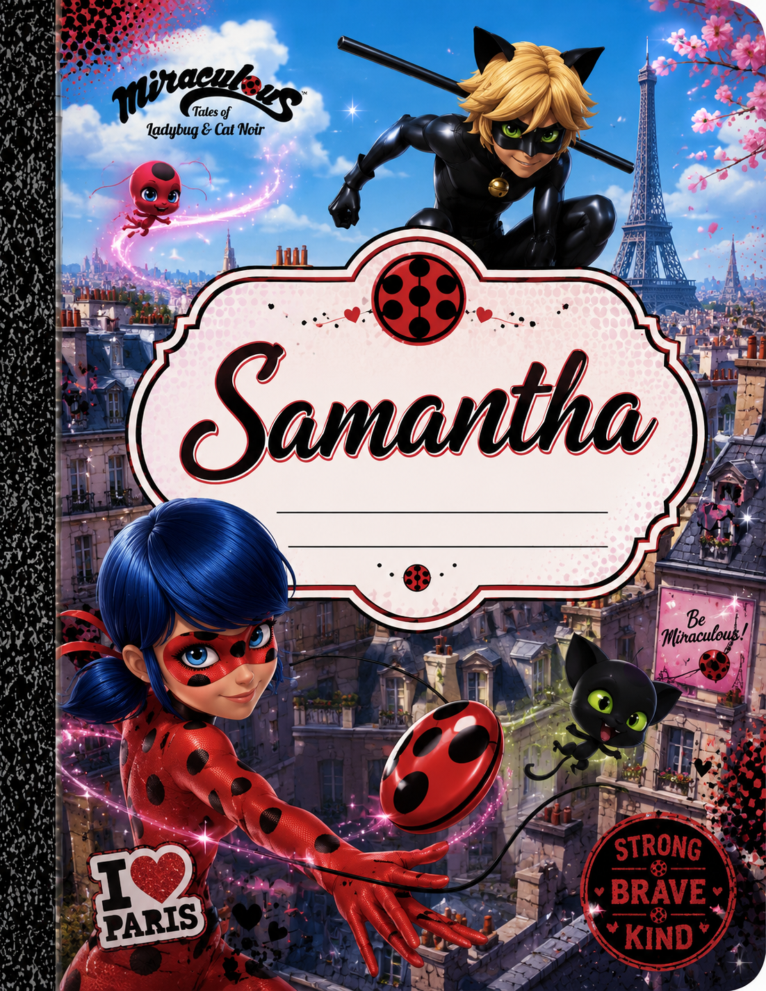Ladybug and Cat Noir Composition Book