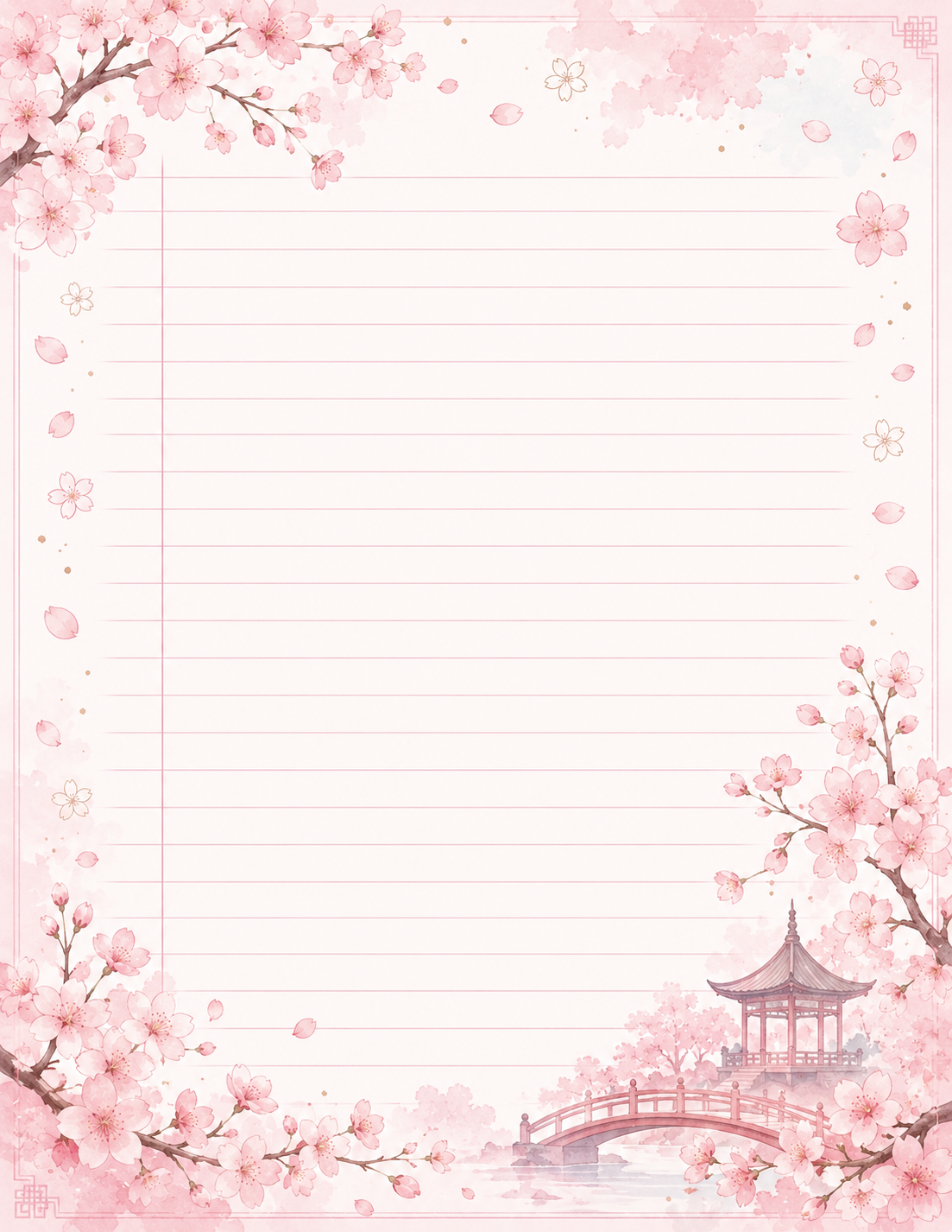 Cherry Blossoms Notepad