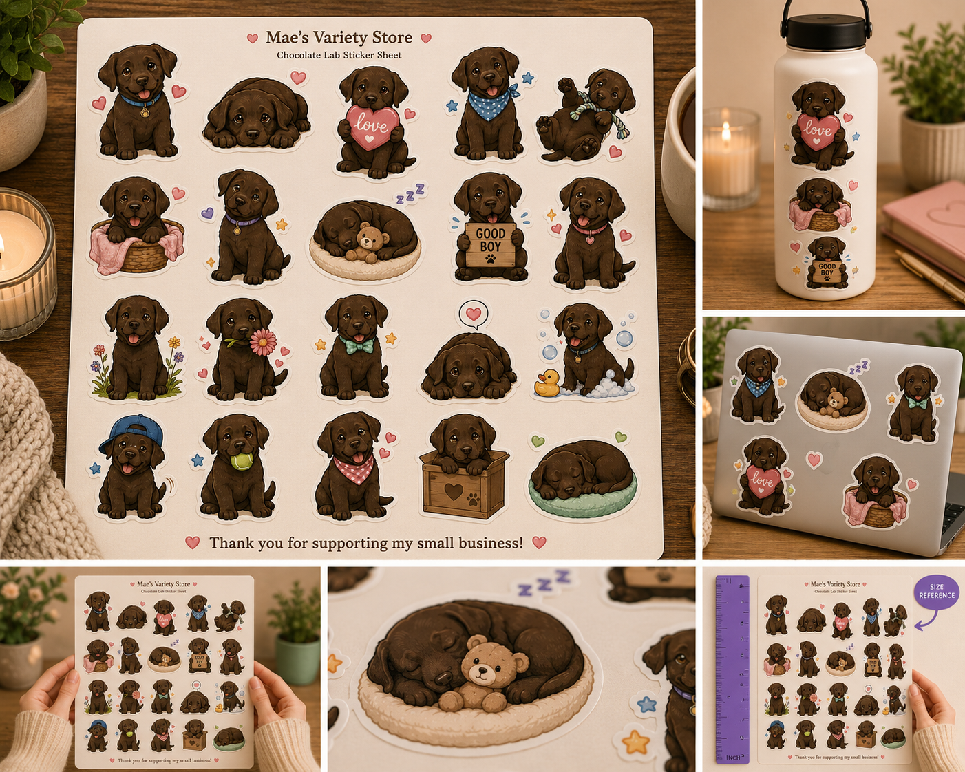 Chocolate Lab Stickers