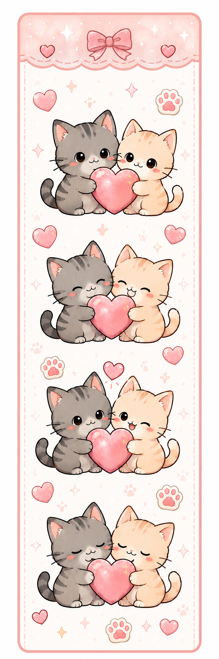 Gray and Tan Cats Bookmark