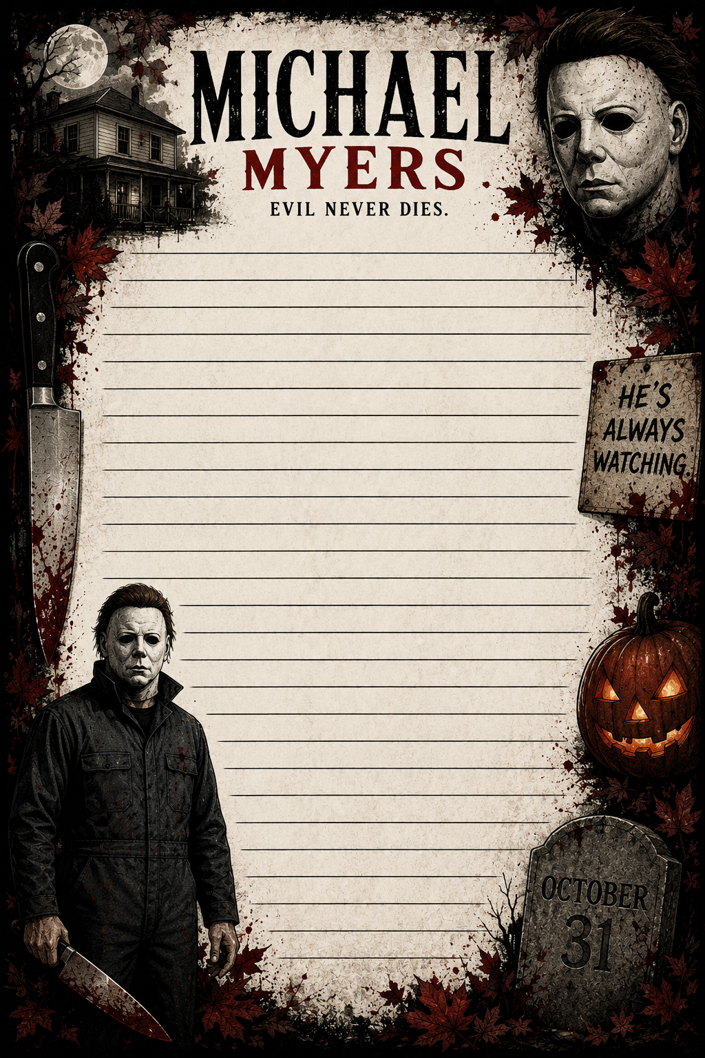 Michael Myers Notepad