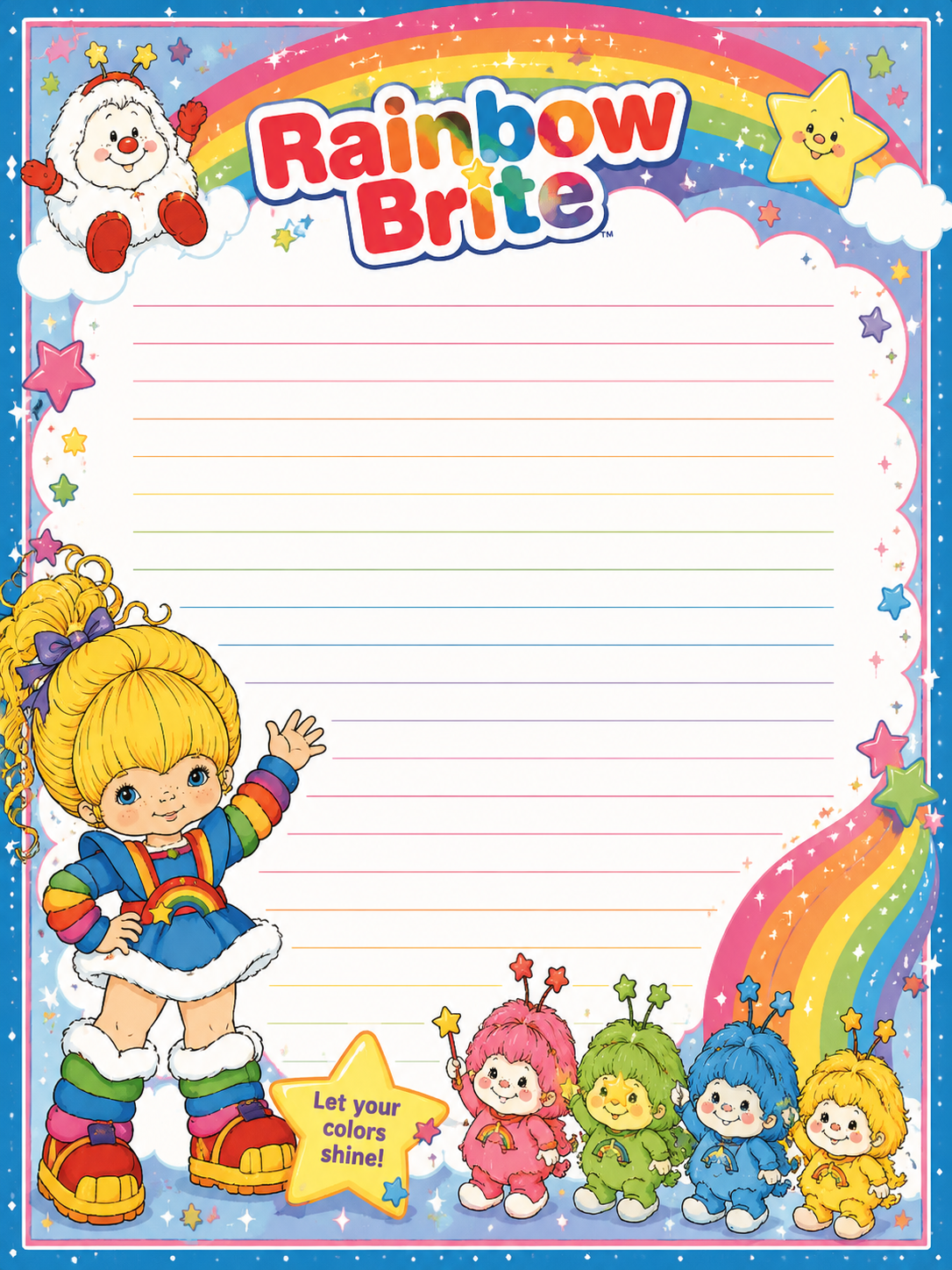 Rainbow Brite Notepad