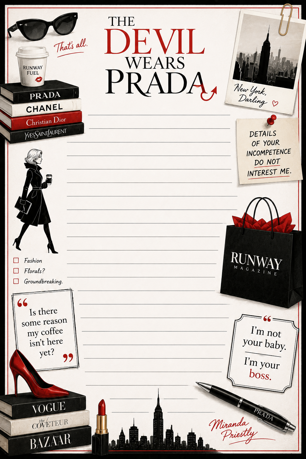 The Devil Wears Prada Notepad