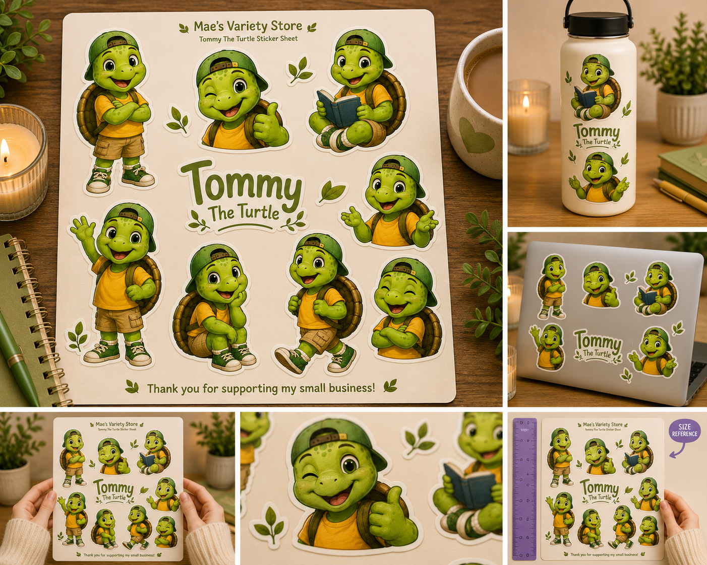 Tommy The Turtle Stickers