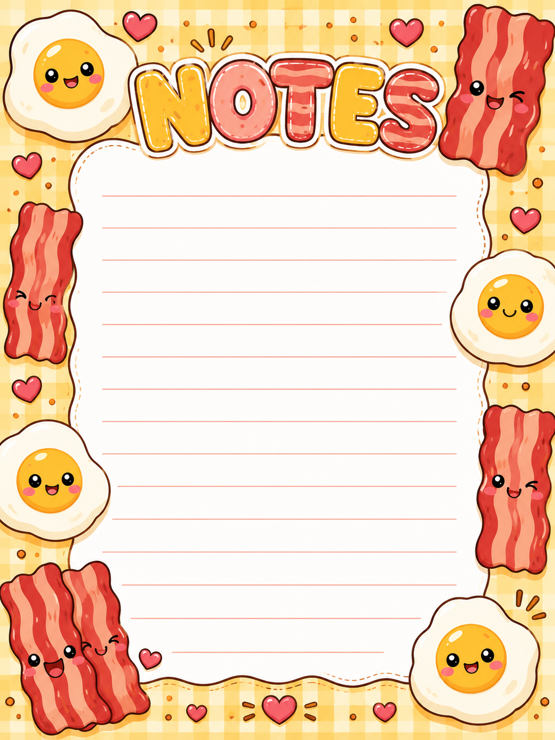 Bacon and Eggs Notepad