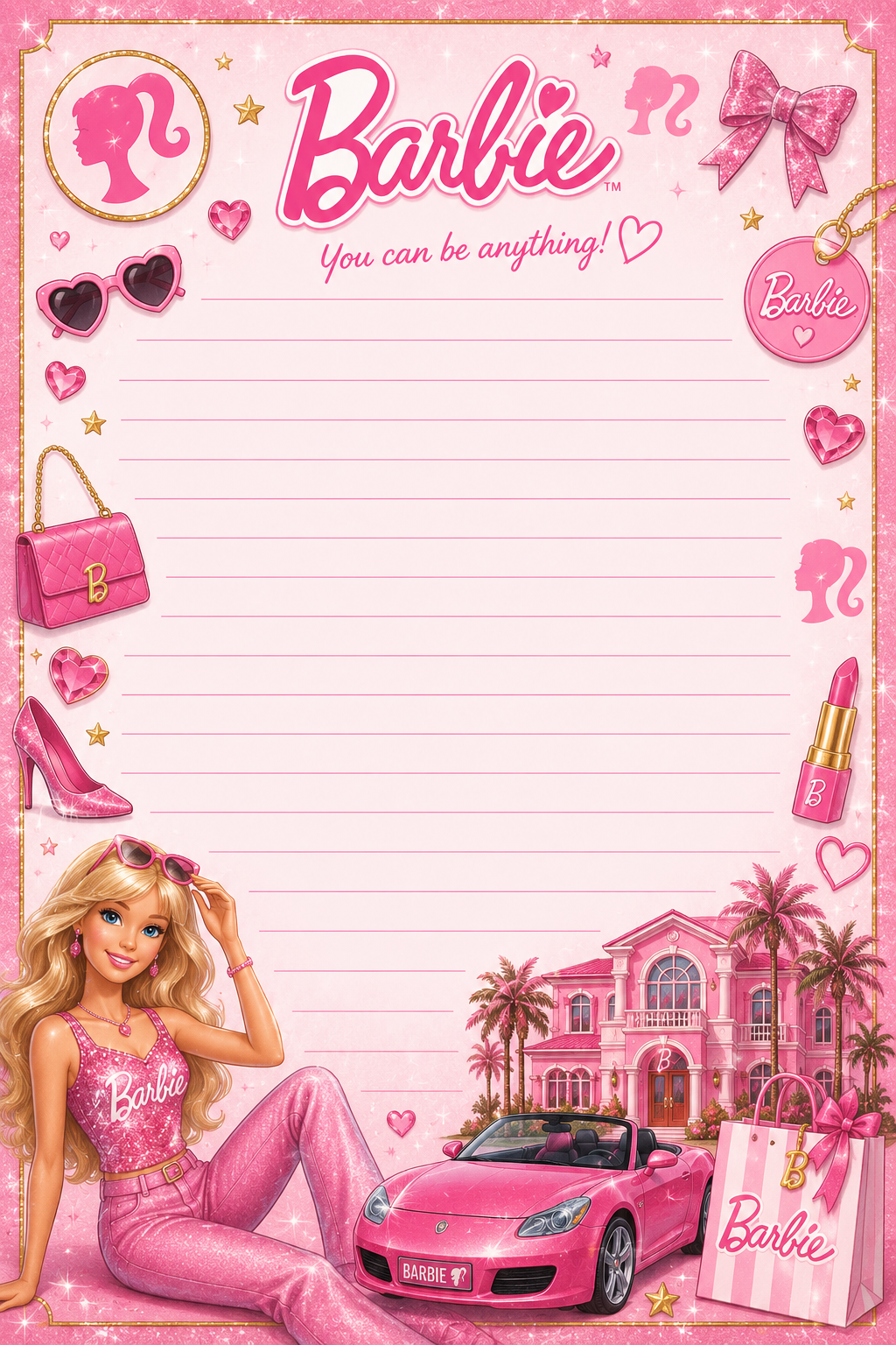 Barbie Notepad