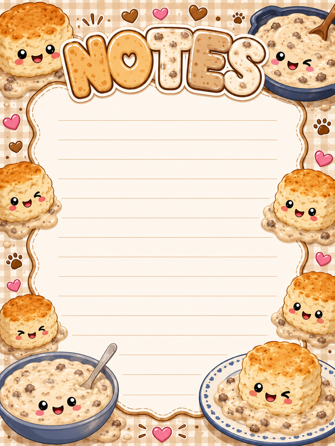 Biscuits and Gravy Notepad
