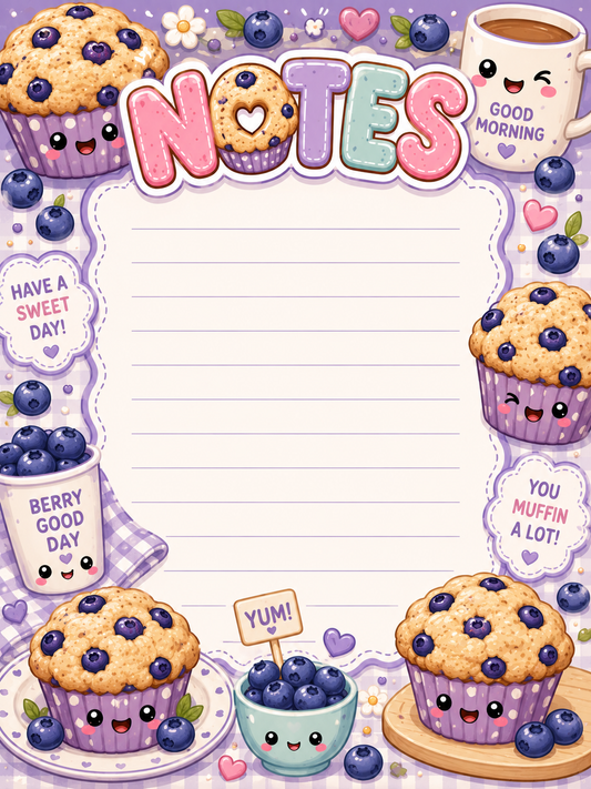 Blueberry Muffin Notepad