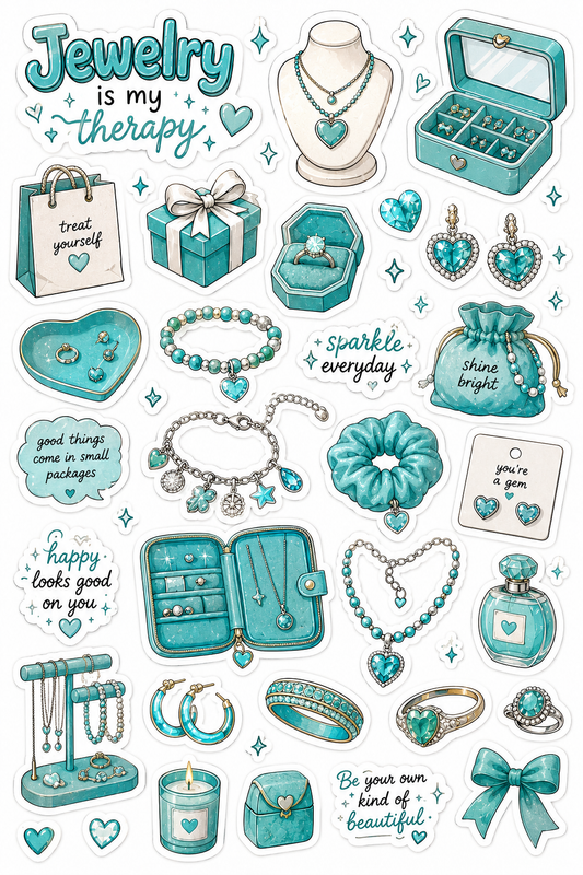 Turquoise Jewelry Stickers