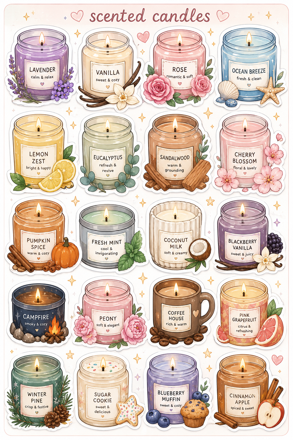 Candles Stickers