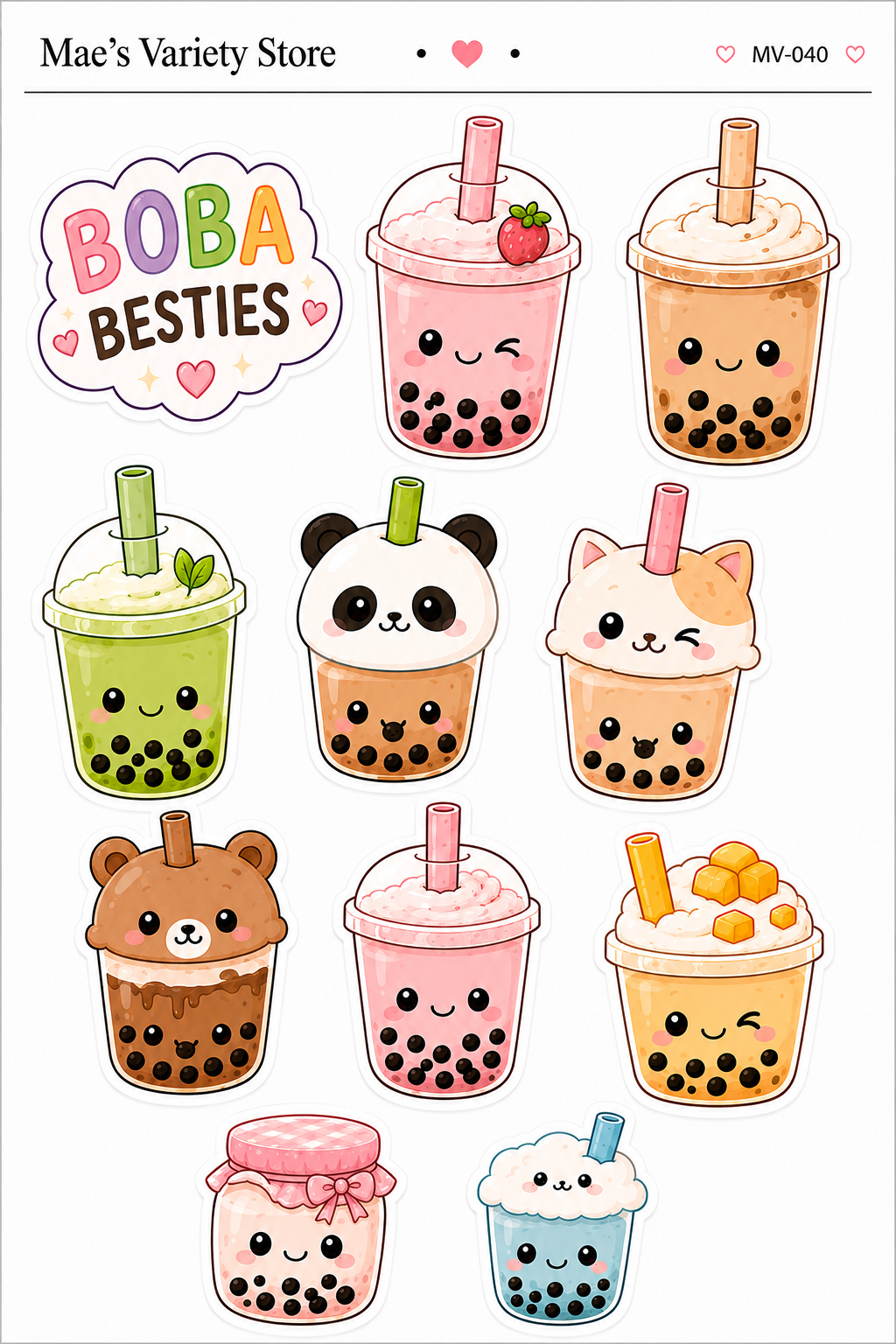 Boba Besties Stickers
