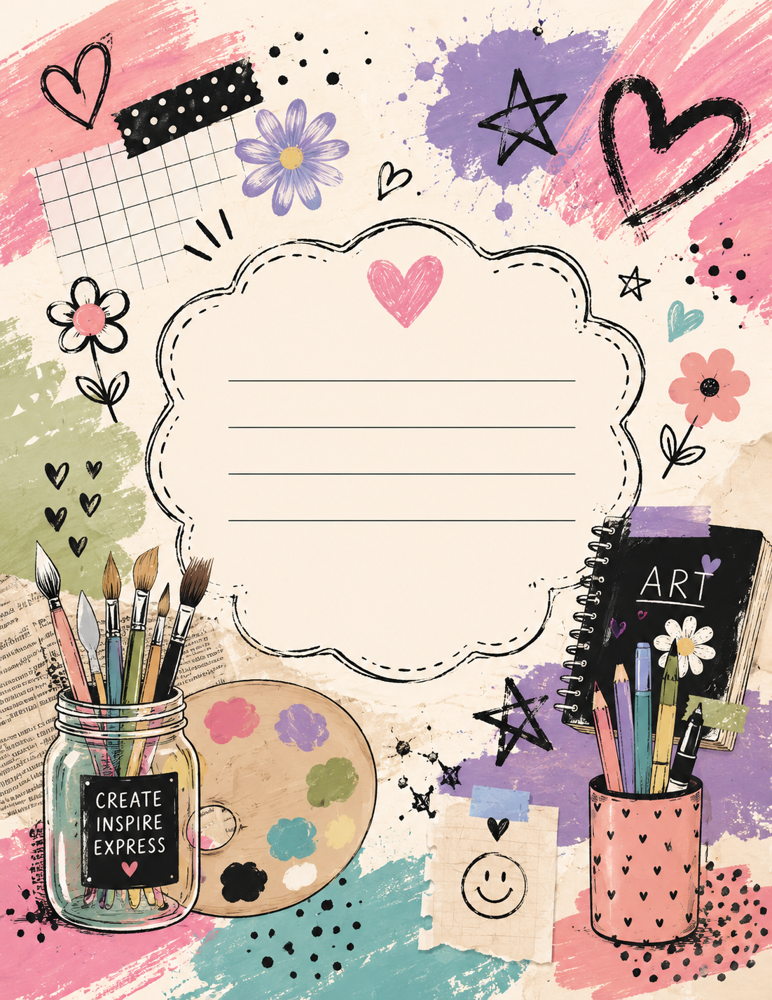 Artist Bright Composition Book