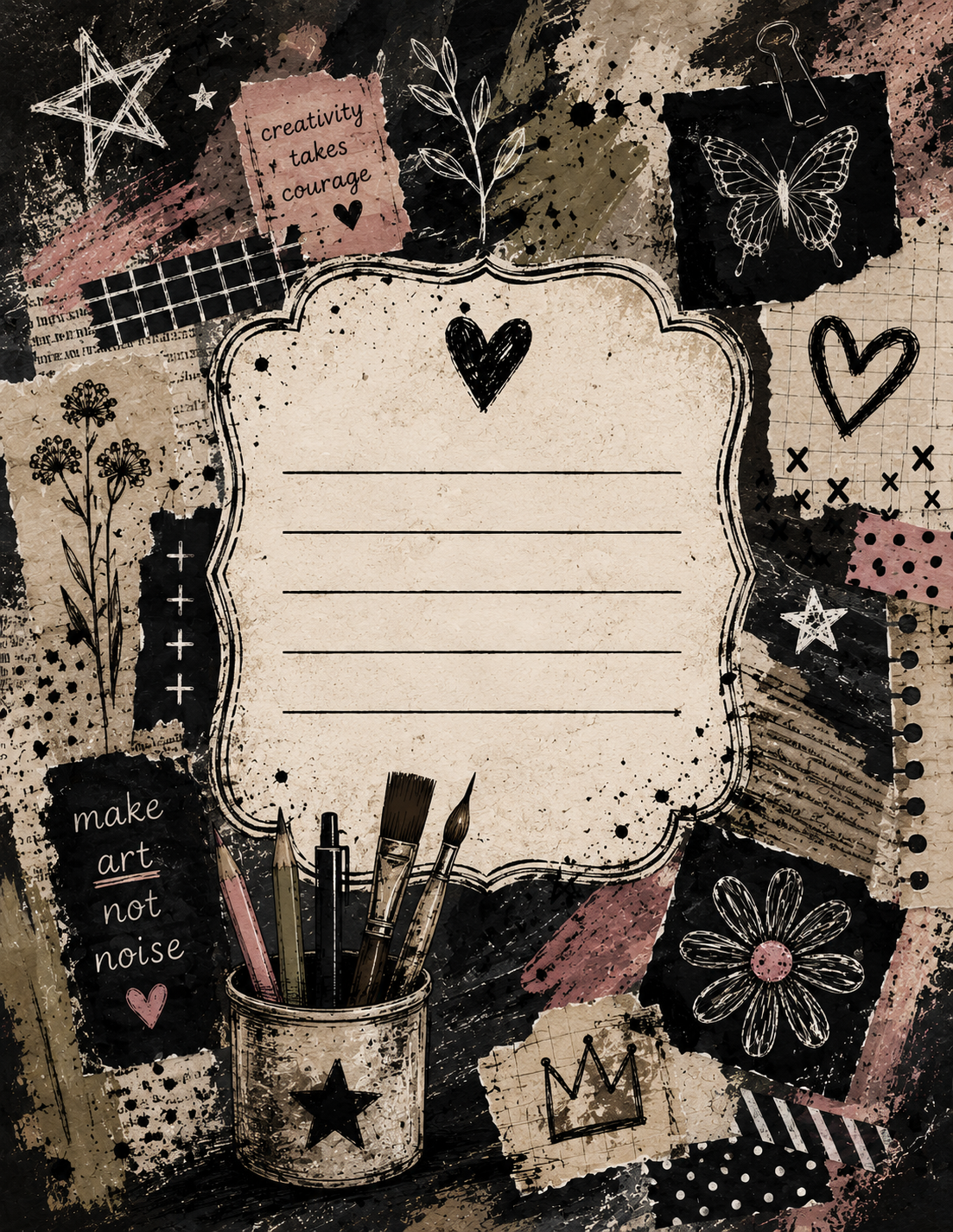 Artist Dark Composition Book