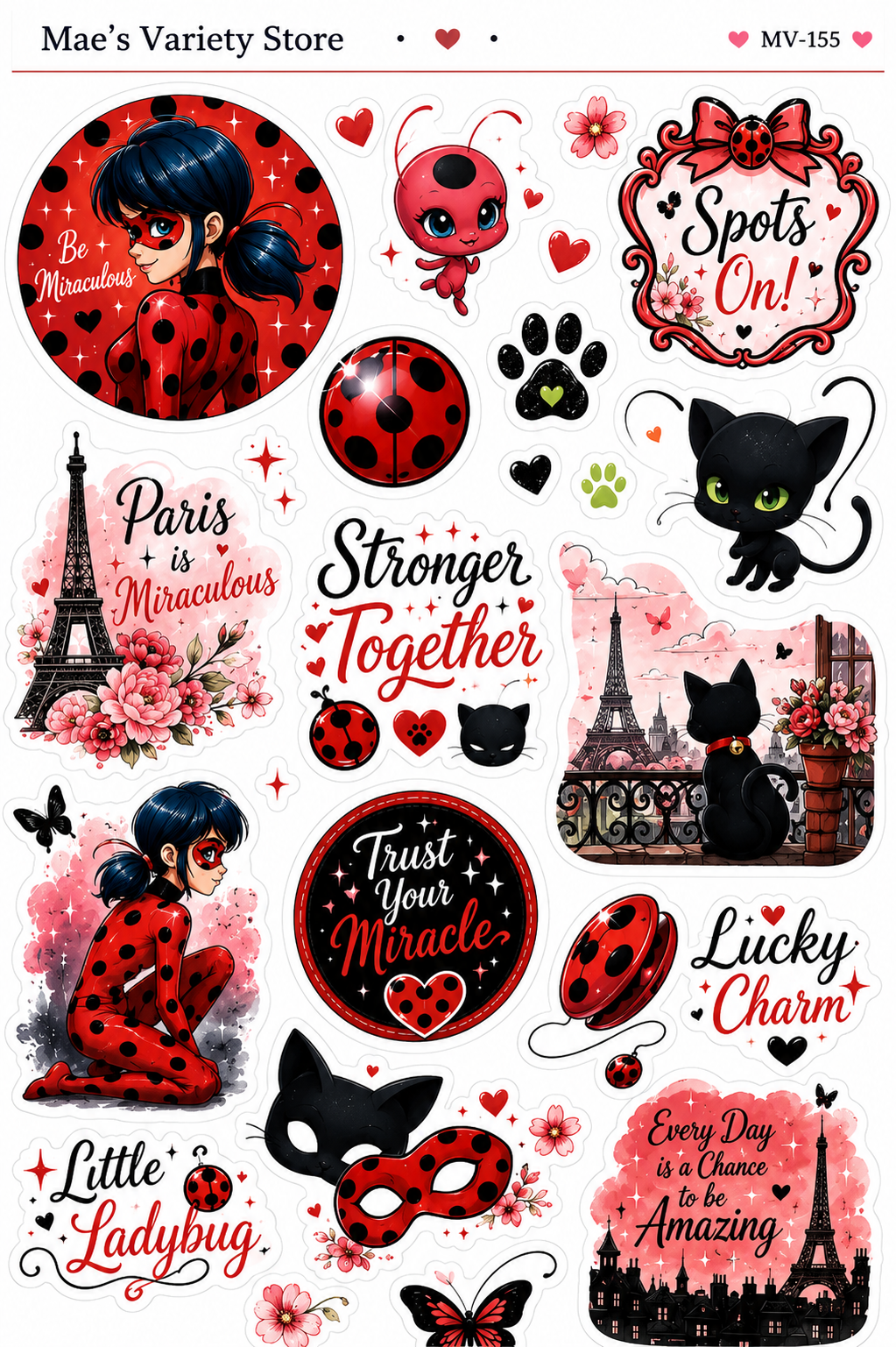 Ladybug & Cat Noir Stickers