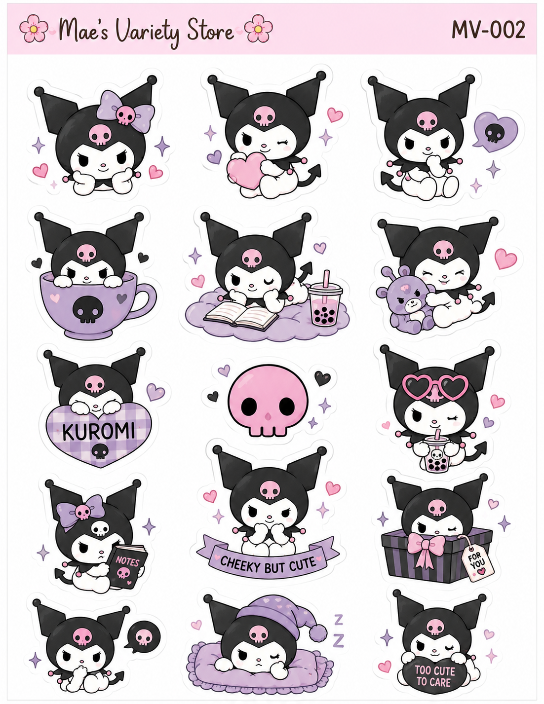 Kuromi Sticker Sheet 2