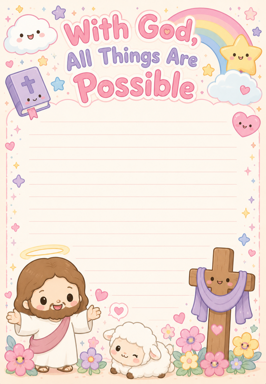 With God All Things Are Possible Notepad