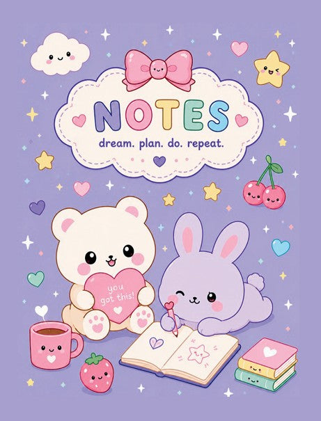 Purple "Notes" Notebook