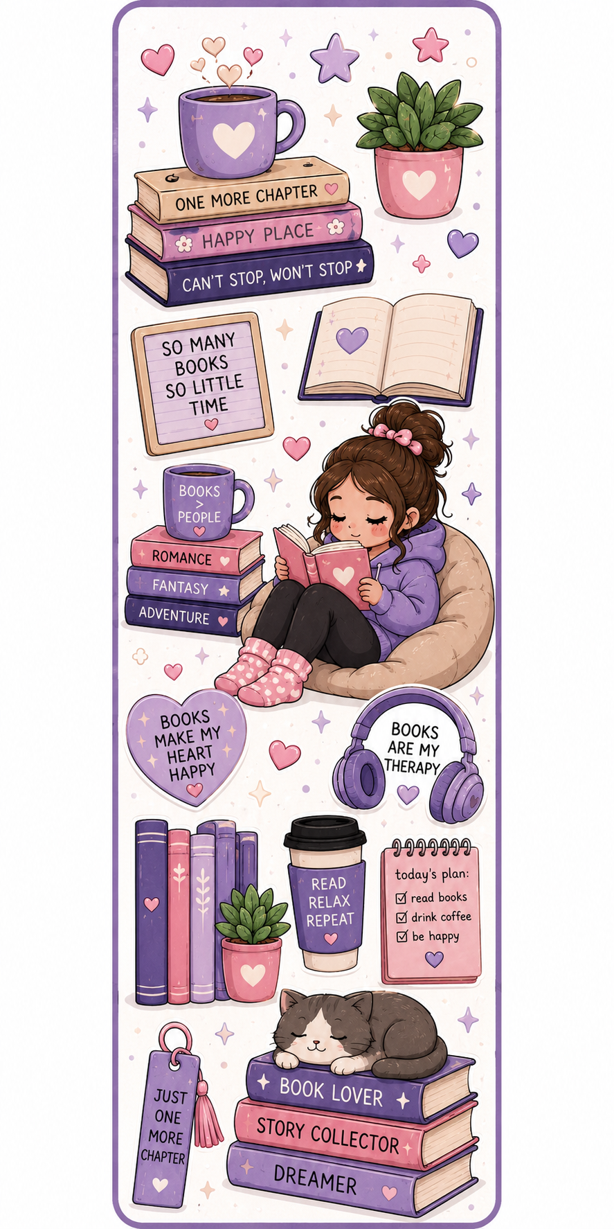 Cozy Girl Bookmark