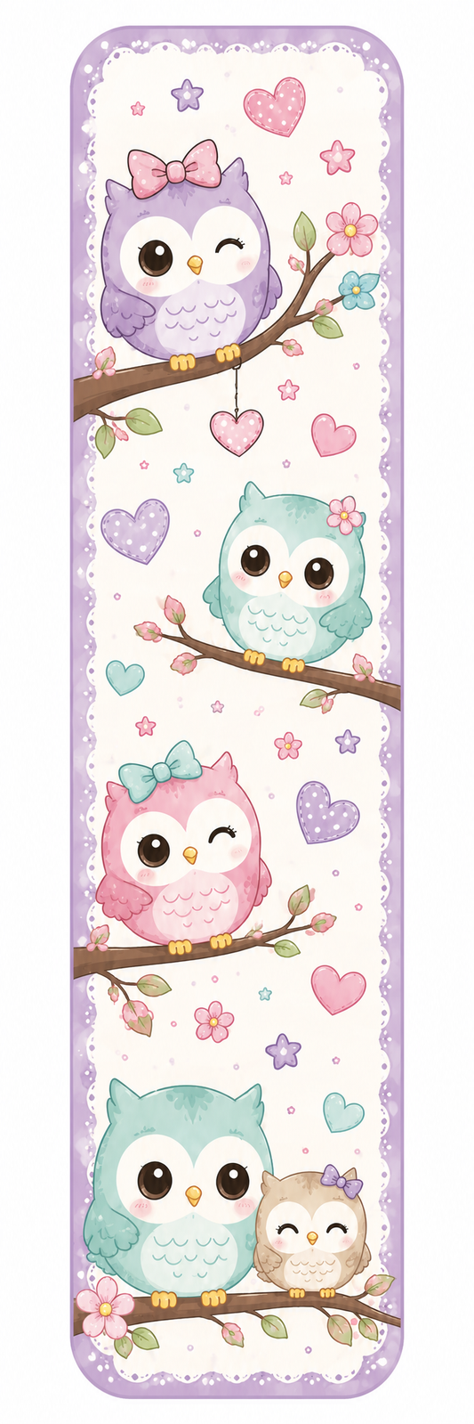 Pastel Owls Bookmark