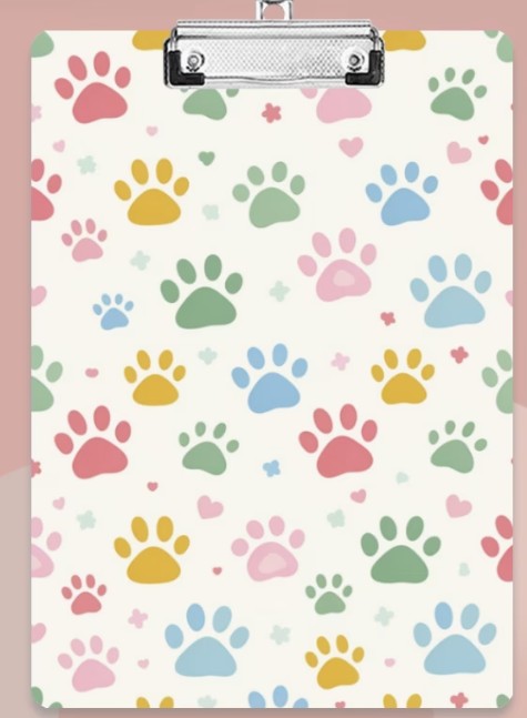 Paw Print Clipboard
