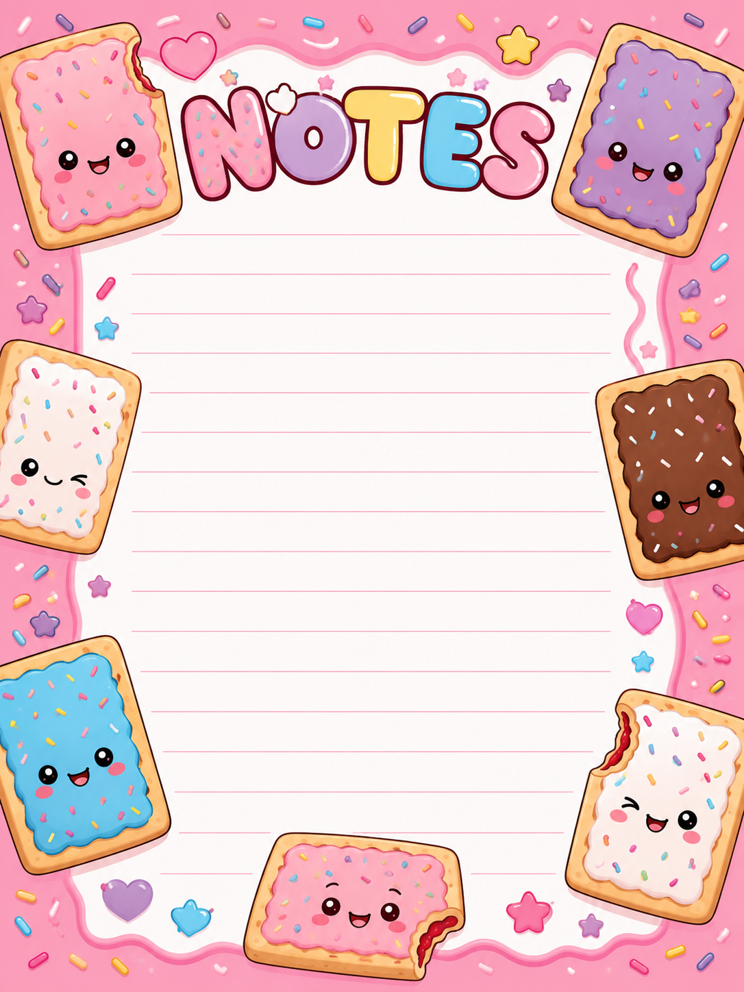 Toaster Pastries Notepad