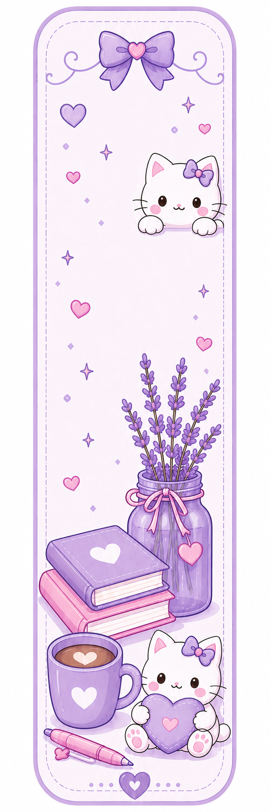 Purple Cats and Books Bookmark