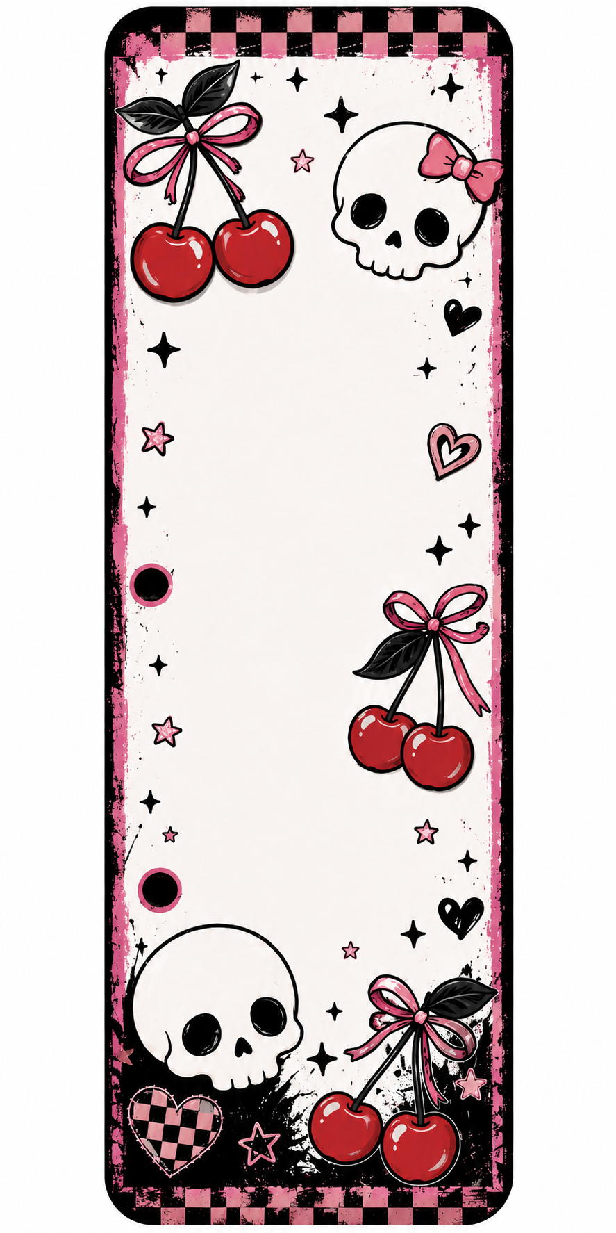 Skulls and Cherries Bookmark
