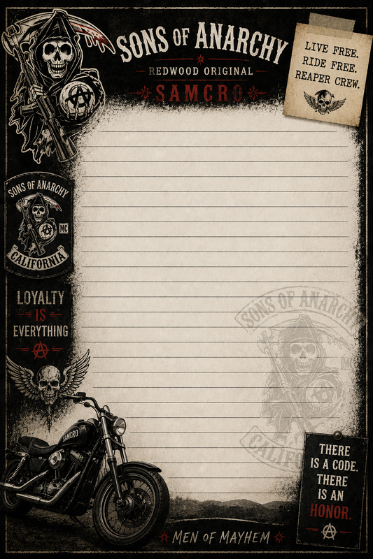 Sons of Anarchy Notepad